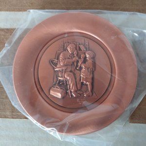 The Children of Norman Rockwell Plate 1 in Series - Mini Copper 4" Round NIB